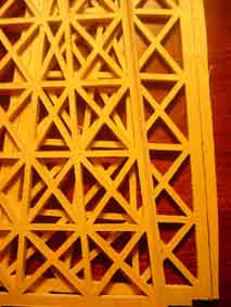 scrolled pieces of the third section of the Eiffel Tower scroll saw fretwork wooden model