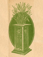 wooden pedestal vase