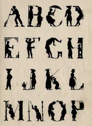 black letters formed by human figures