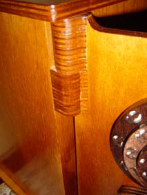 wooden hinges of the scroll saw fretwork vault