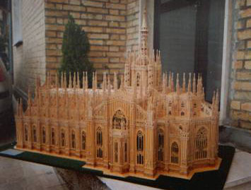 Cathedral of Milan in wood