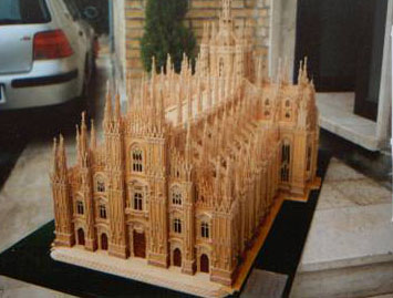 The cathedral of Milan, model in wood