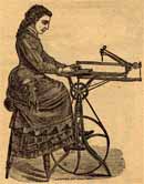 XIX century woman scrollsawing